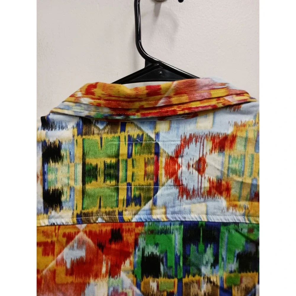 Erin London  Wearable Art Jacket Womens Size‎ 1X Multicolor Abstract Eclectic